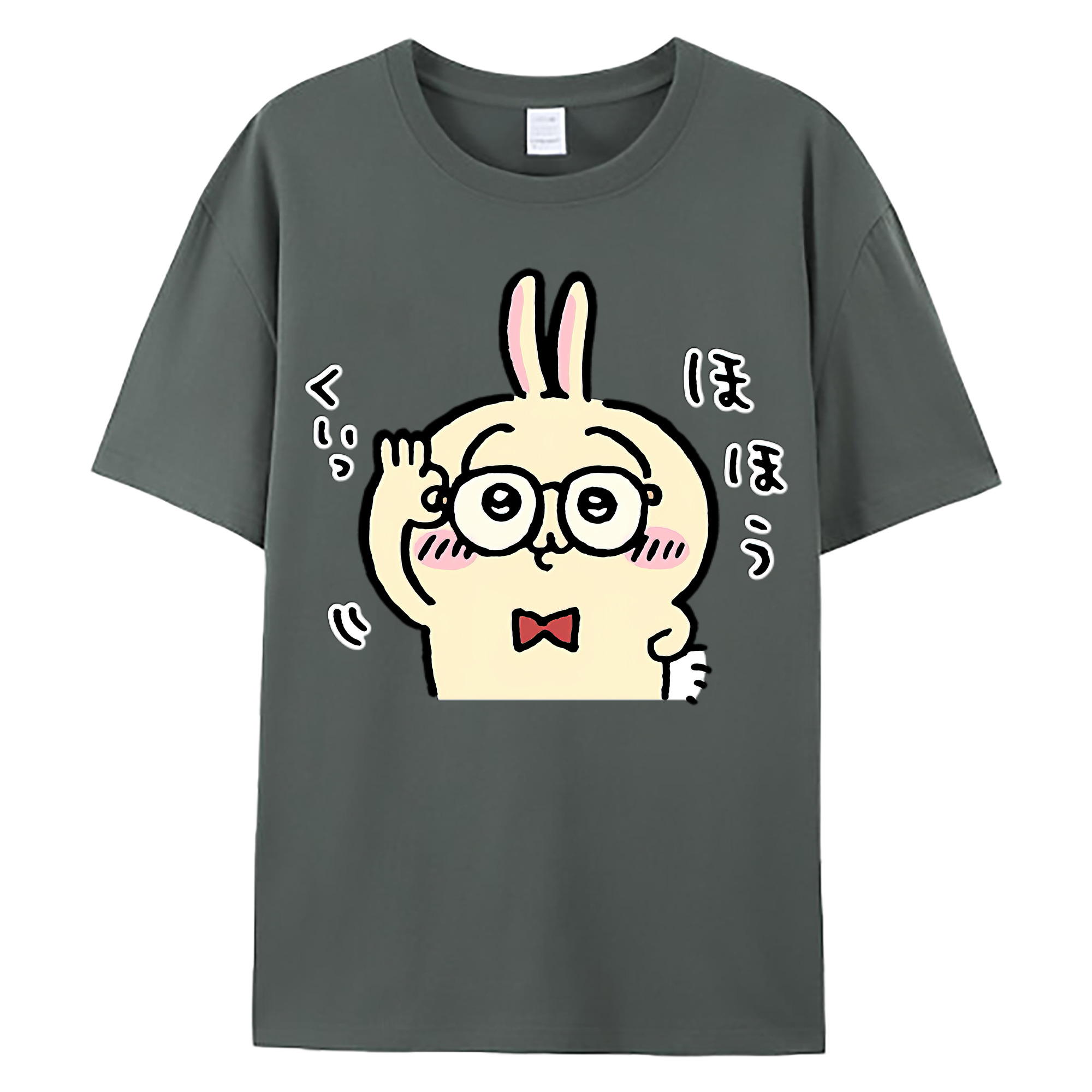 （画像用） ちいかわ うさぎ Chii-kawa usagi 綿100％ メンズ半袖Tシャツ｜肌触りやわらか＆通気性
